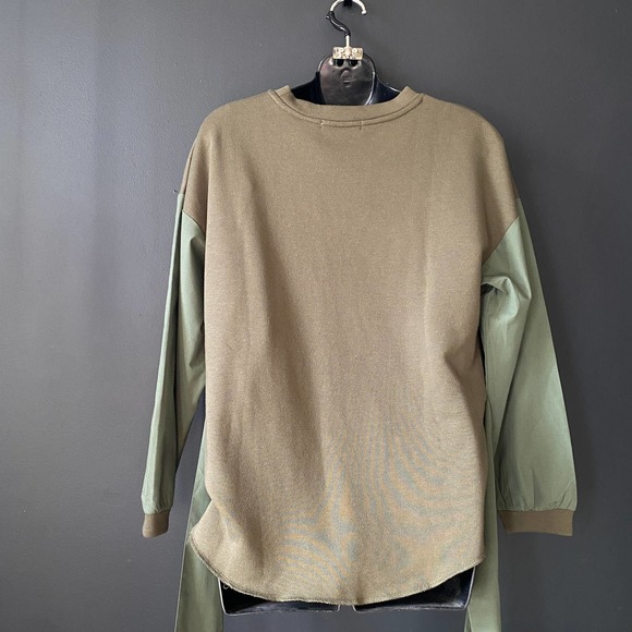 MOUSSY Shash Belt Sweatshirt Army Green Size Small - Picture 8 of 14